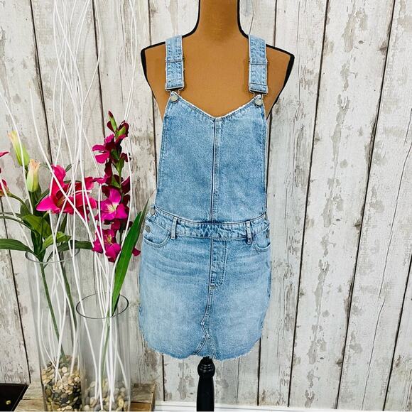 Paige - NWT Overall Denim Mini Dress - Picture 3 of 13